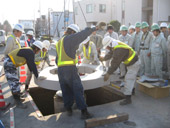 甲府市で試験施工行う／ハットリング工法研究会