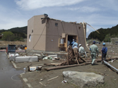 陸前高田市で一部給水開始／厚労省水道施設被害調査団