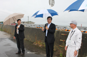 尾﨑理事長が被災地調査／復旧･復興の現状を把握／日水協