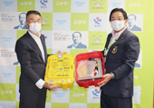 非常用浄水装置｢エモータブル｣／深谷市と熊谷市に寄贈／無電源で１Ｌ/分造水／前澤化成工業