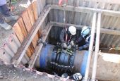 不断水でφ８００既設管を補強／大成機工の耐震継ぎ輪を設置／仙台市水道局